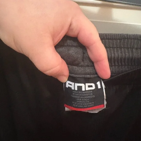 And1 Black Athletic Pants - Picture 2 of 3